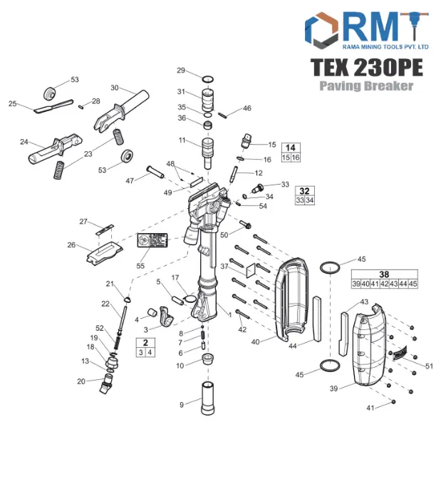 TEX 230 PE  - Pneumatic Breaker